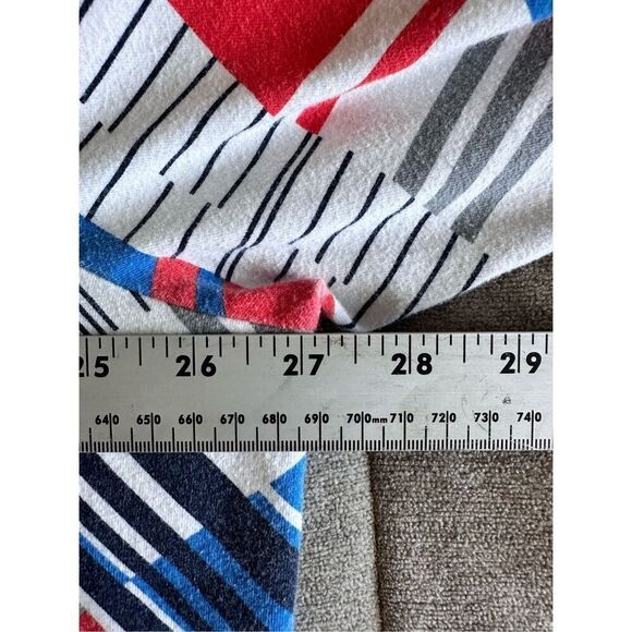 Alfred Dunner Retro Patriotic Bling Bling Blouse Womens 1X Red White Blue Coasta - Picture 9 of 10